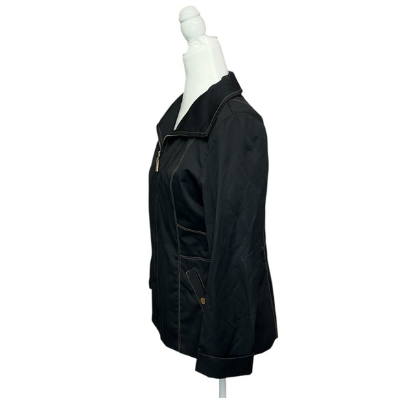 Ellen Tracy All Weather Utility Jacket Black - Picture 3 of 7